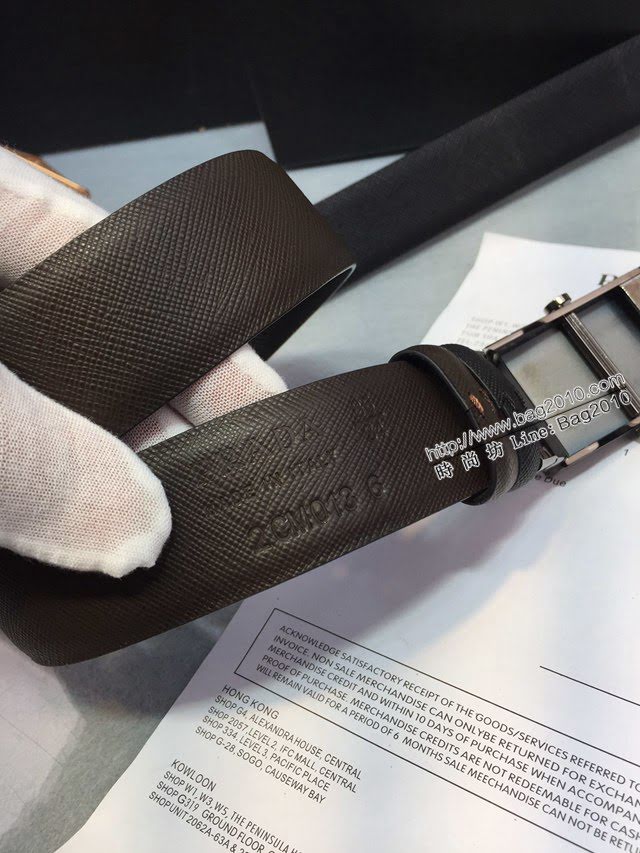 PRADA男士皮帶 普拉達經典Prada標識雙面穿腰帶  jjp2059